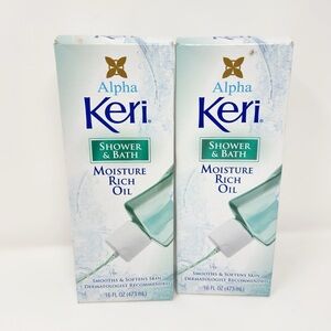 2 Alpha Keri Shower Bath Moisture Rich Oil 16 Oz Each